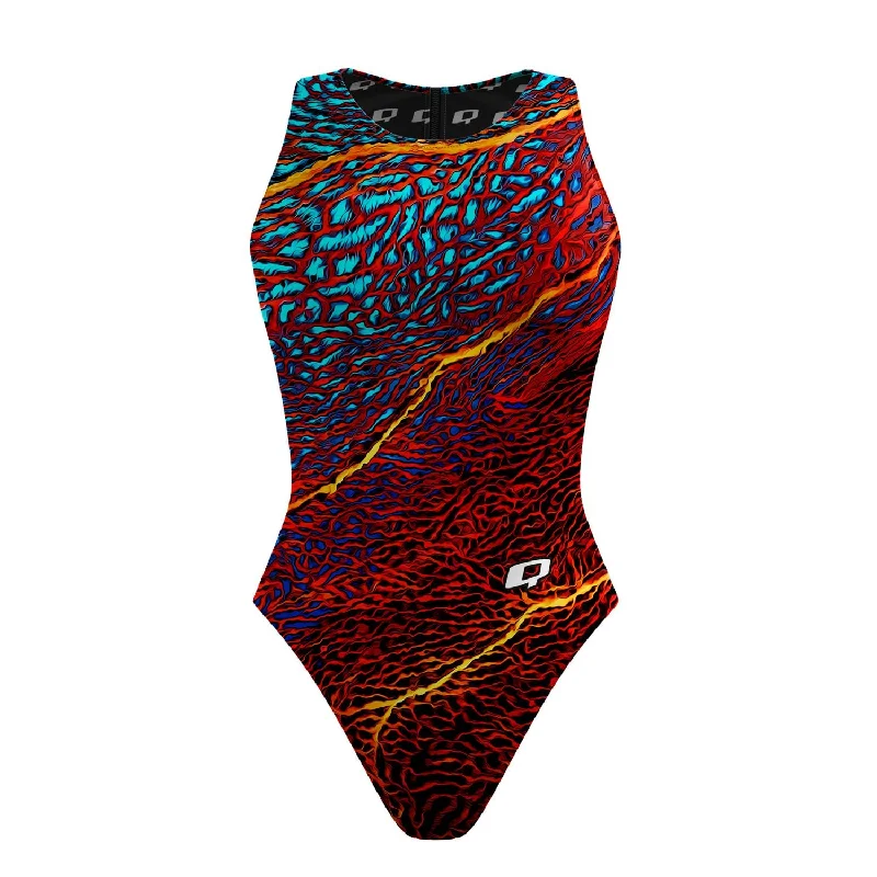 Breath of the Red Coral - Women Waterpolo Swimsuit Classic Cut Two-Piece Beachwear