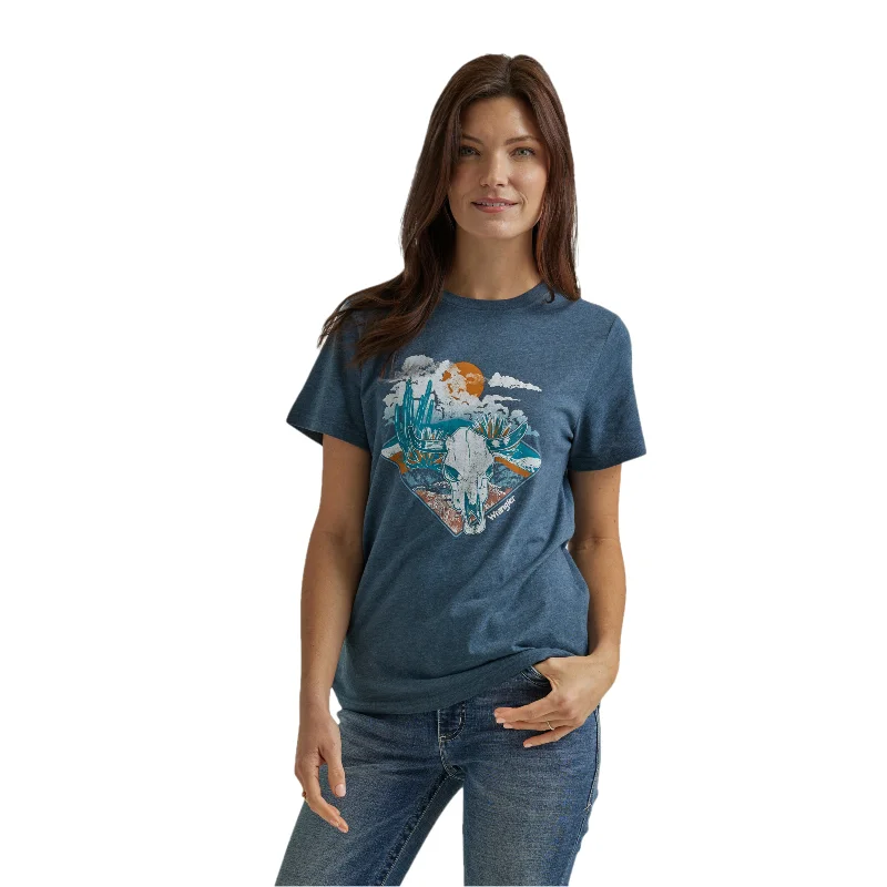 Wrangler Ladies Retro Desert Graphic Midnight Navy T-Shirt 112344168-- Handmade Hand-knitted Hand-woven Wrangler Ladies Retro Desert Graphic Midnight Navy T-Shirt 112344168-- Handmade Hand-knitted Hand-woven