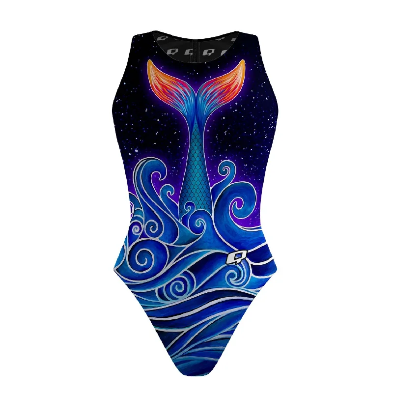 Enchanted Seas - Women Waterpolo Swimsuit Classic Cut V-Neck Swim Dress