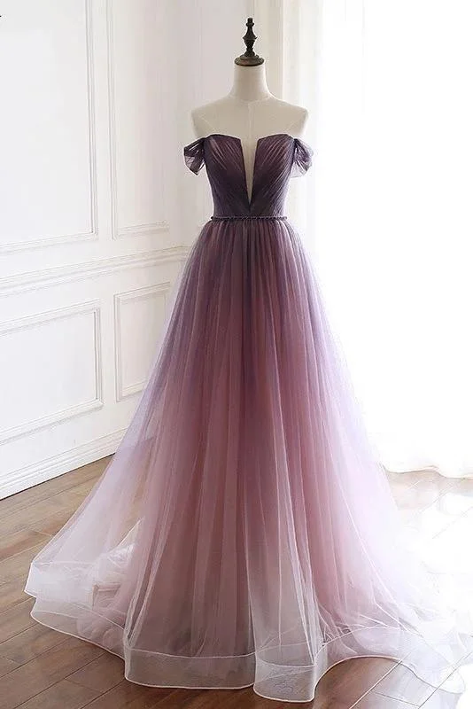 A Line Off the Shoulder Tulle Long Prom Dresses, Lace up Simple Party Dresses STK15008 Tunics Plaid country A Line Off the Shoulder Tulle Long Prom Dresses, Lace up Simple Party Dresses STK15008 Tunics Plaid country