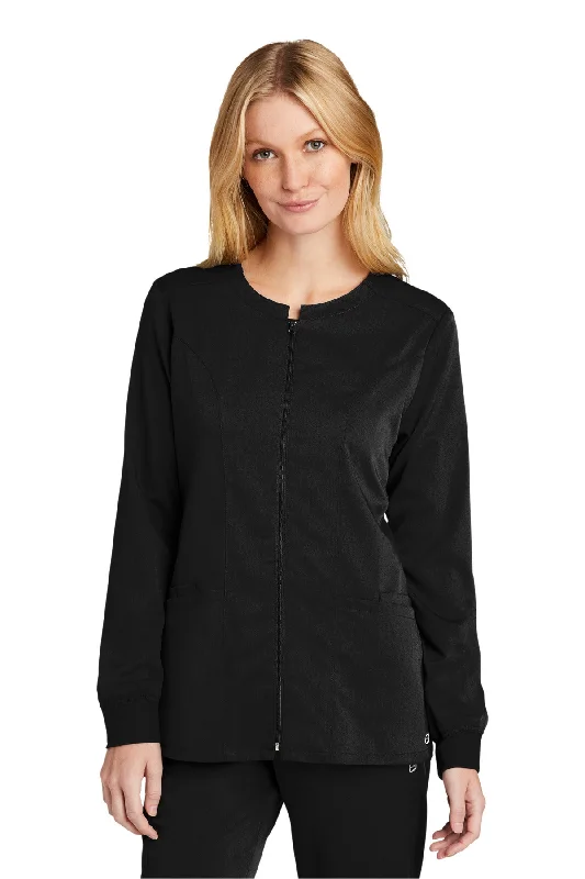 Custom Embroidered - Wink® Women's Premiere Flex™ Full-Zip Scrub Jacket WW4088 Elasticated Jacket Padded Jacket Insulated Jacket Custom Embroidered - Wink® Women's Premiere Flex™ Full-Zip Scrub Jacket WW4088 Elasticated Jacket Padded Jacket Insulated Jacket