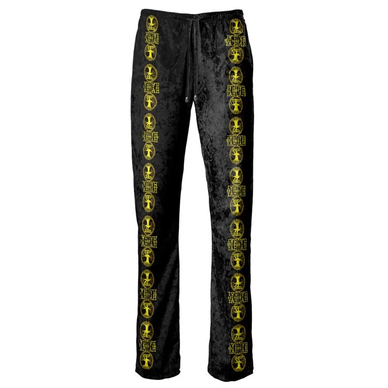 Yahuah-Tree of Life 02-01 Elect Designer Claudia Wide Leg Pants Relaxed Casual Leggings Yahuah-Tree of Life 02-01 Elect Designer Claudia Wide Leg Pants Relaxed Casual Leggings