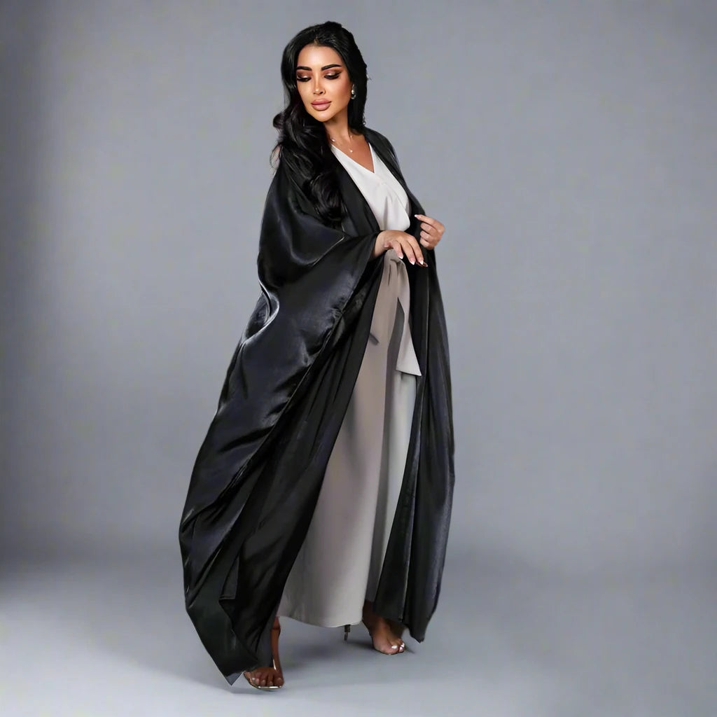 With Hijab Batwing Sleeve Farasha Cardigan Open Abaya Dress For Muslim Women Cardigan Knitwear Sweater With Hijab Batwing Sleeve Farasha Cardigan Open Abaya Dress For Muslim Women Cardigan Knitwear Sweater
